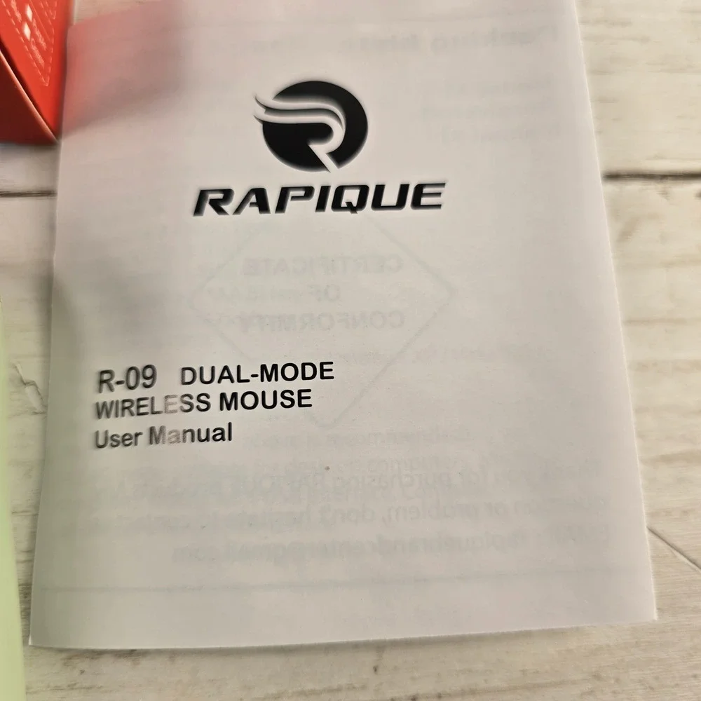 NEW Rapique R09 Dual-Mode Wireless Mouse Bluetooth 2.4GHz Silent Green Ergonomic